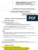 Les Processus de Socialisation Et La Construction Des Identités Sociales