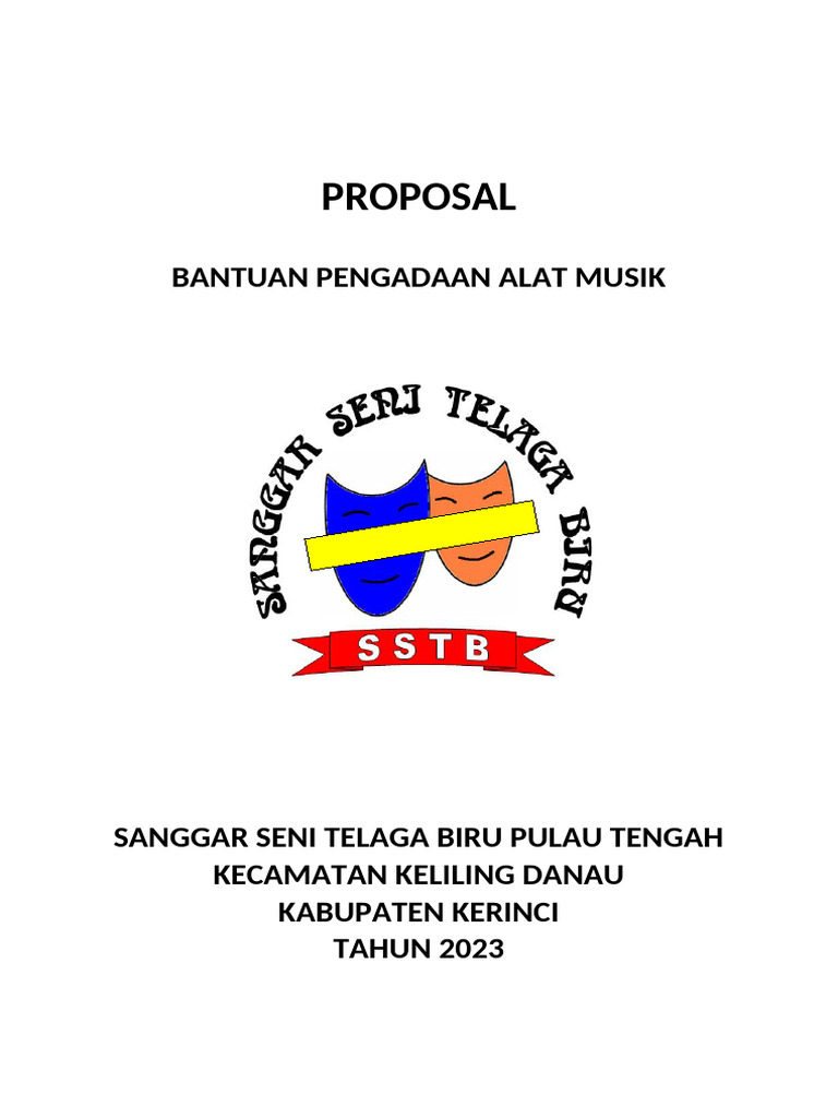 Contoh COVER Proposal ALAT MUSIK SSTB | PDF