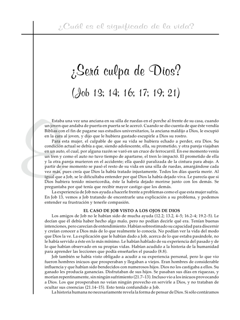 Job y el Significado del Sufrimiento | PDF | Libro de trabajo | Dios