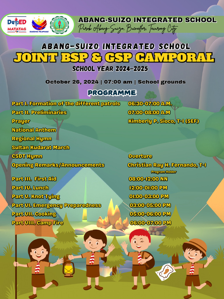 Joint BSP & GSP Camporal Program | PDF