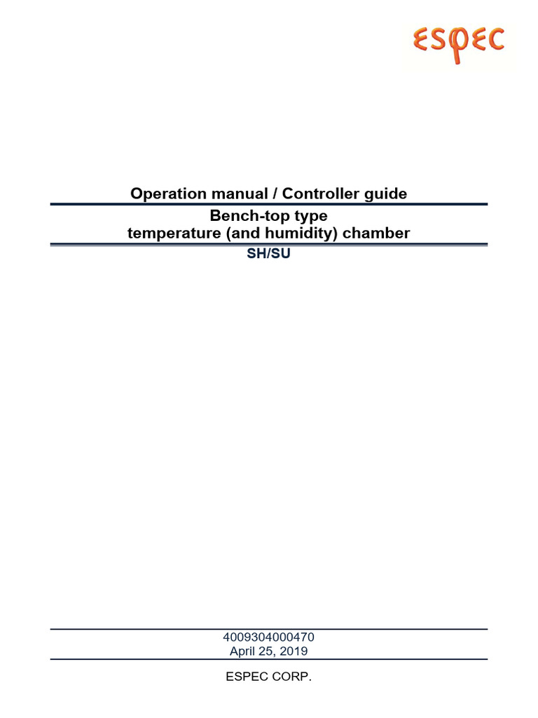 Operation Manual / Controller Guide Bench-Top Type Temperature (And ...