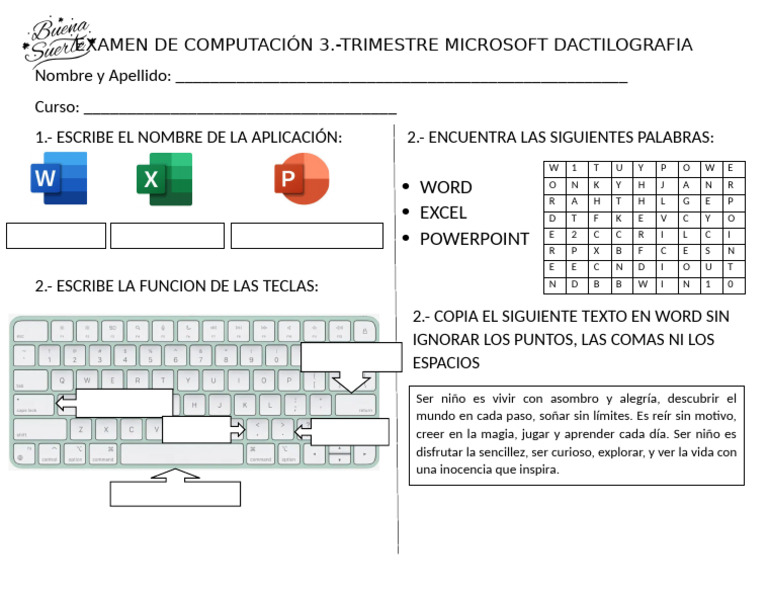Examen de Computación 1ros | PDF