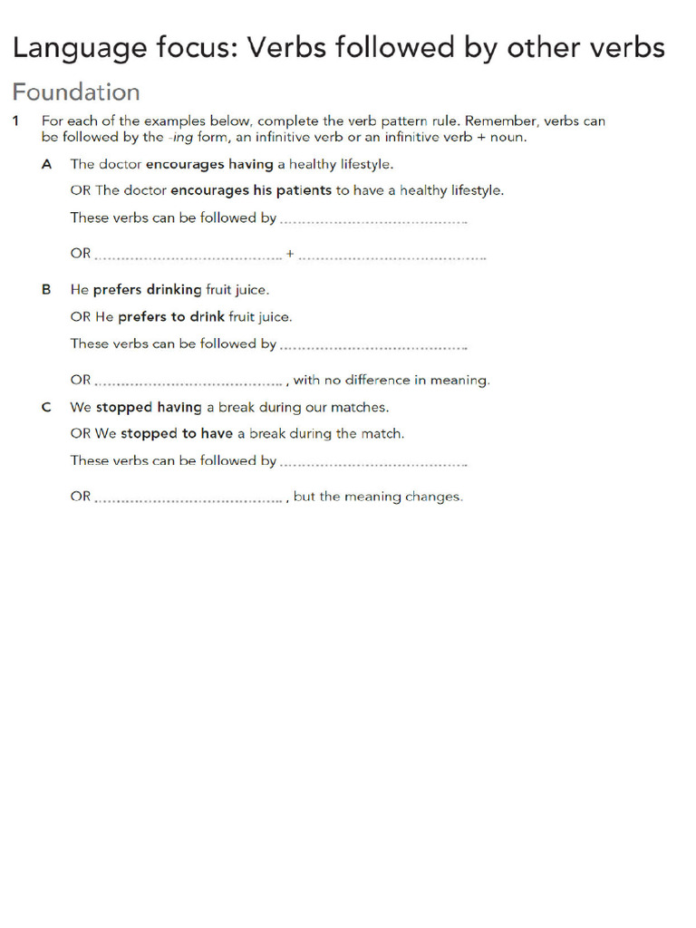 Language Focus Unit 1 | PDF