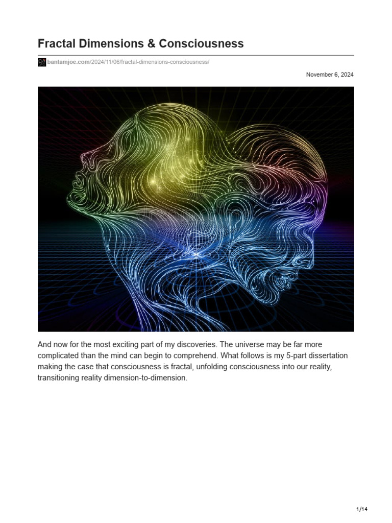 Fractal Consciousness in Quantum Reality | PDF | Reality | Dimension