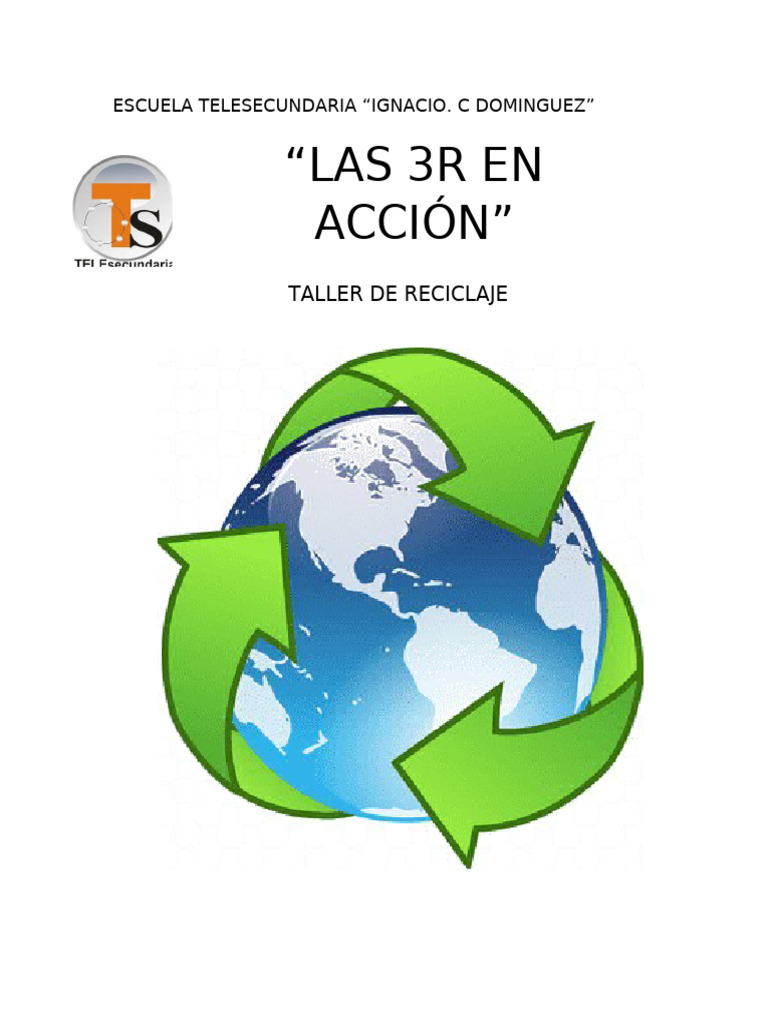 Taller Las 3R | PDF | Reciclaje | Residuos