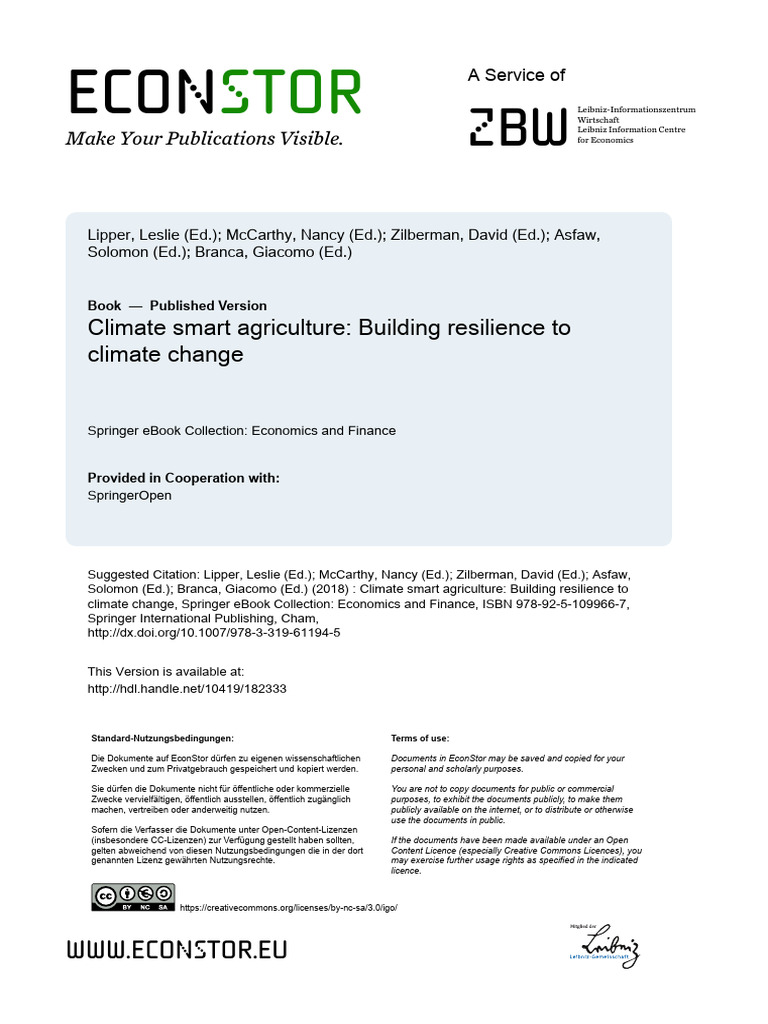 Climate Smart Agriculture Insights | PDF | Climate Resilience | Food ...