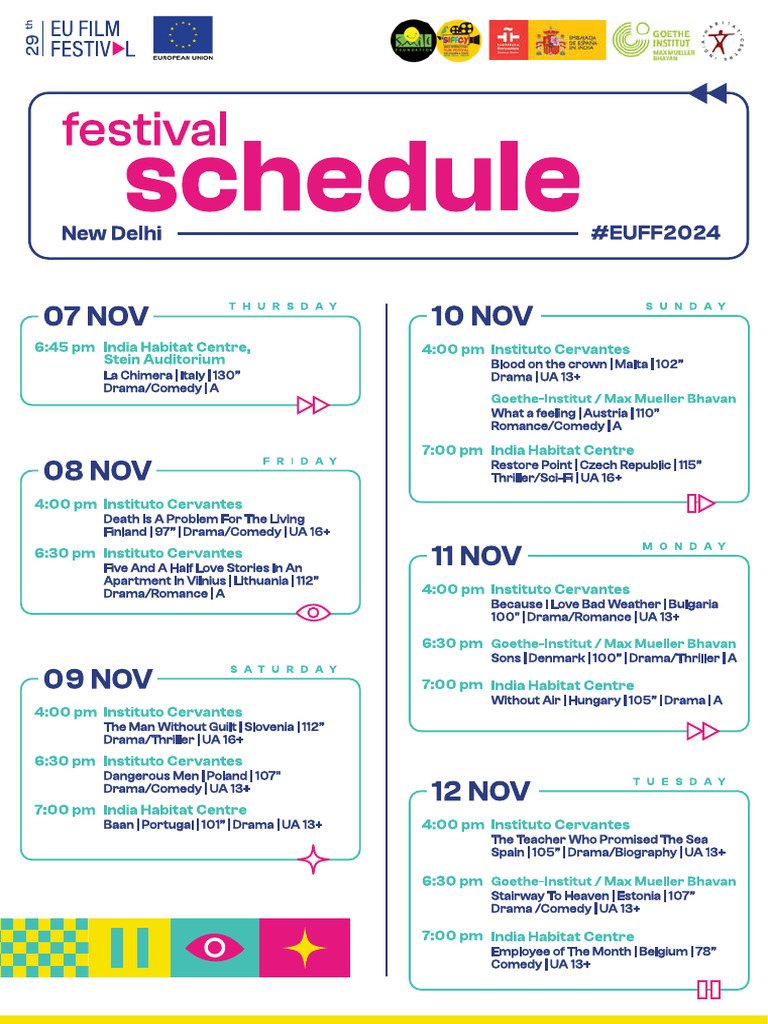 EUFF Schedule Delhi | PDF