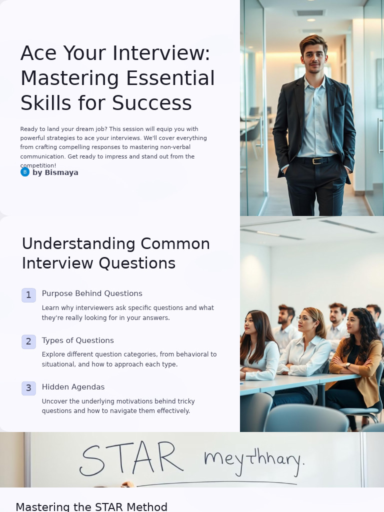 Interview Success Guide | PDF | Nonverbal Communication | Psychology