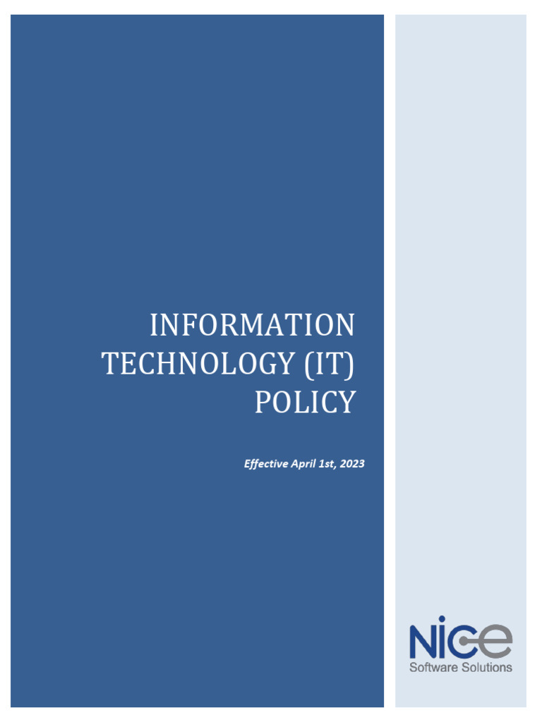 Nice It Policy | PDF | Internet | Computer Network