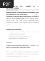 DETERMINACION DEL TAMAÑO DE LA MUESTRA PARTE 1