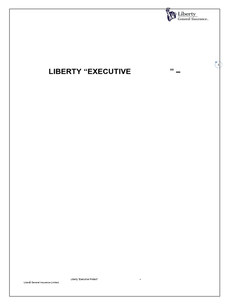 Liberty Executive Protect D&O Insurance Policy | PDF | Insurance ...