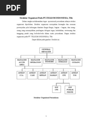 Struktur Organisasi Pada Pt Telkom