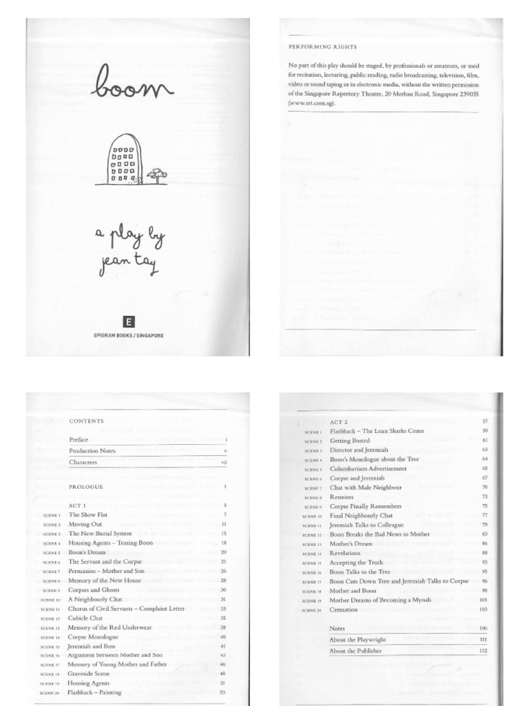 Boom: A Play on Singapore's Housing | PDF