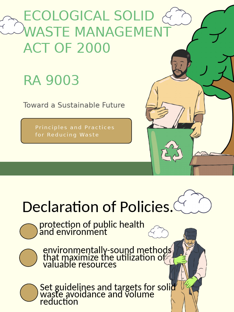 Ecological Solid Waste Management Guide | PDF | Waste Management | Landfill