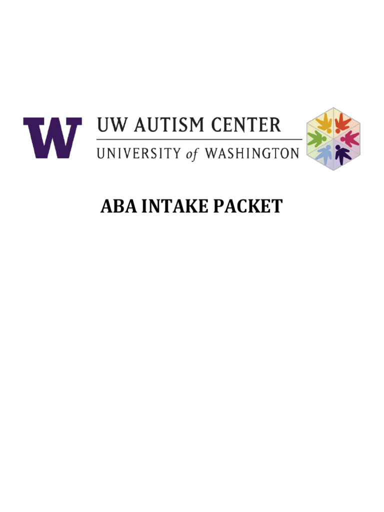 ABA Intake Process for UW Autism Center | PDF | Behaviorism | Autism ...