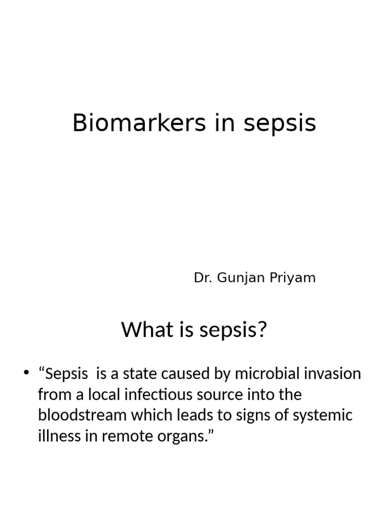 Biomarkers for Sepsis Diagnosis and Prognosis | PDF | Sepsis | C ...
