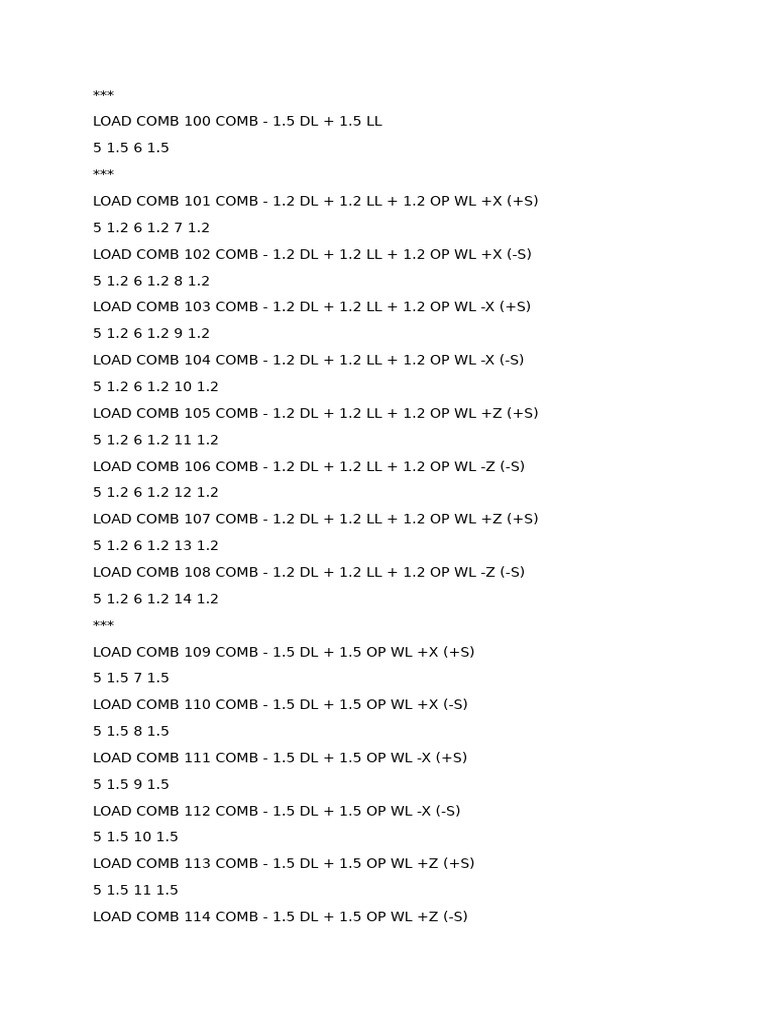 Load Combination Specifications Guide | PDF