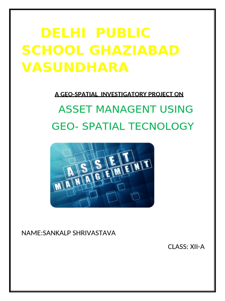 Geo-Spatial Asset Management Project | PDF | Geographic Information ...