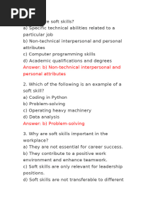 Quiz On Soft Skill With Answer