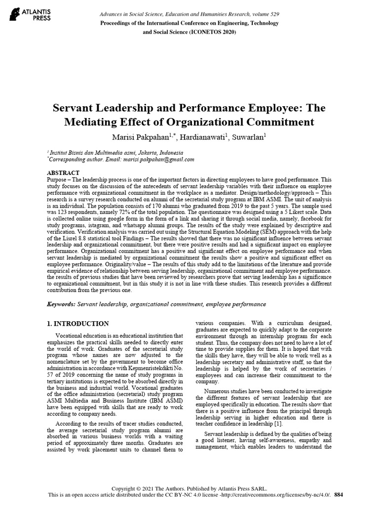 Servant Leadership's Impact on Employee Performance | PDF | Leadership ...