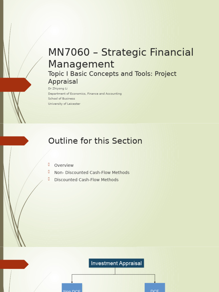 MN7060 - Lecture 3 Project Appraisal (1) - Tagged | PDF | Net Present ...