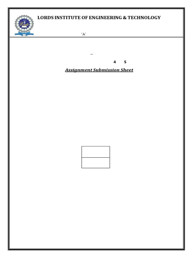 Mechanical Engineering Assignment Sheet | PDF