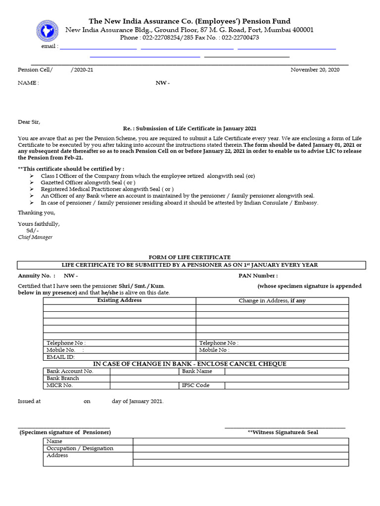Blank LC Family Pensioner | PDF | Financial Services