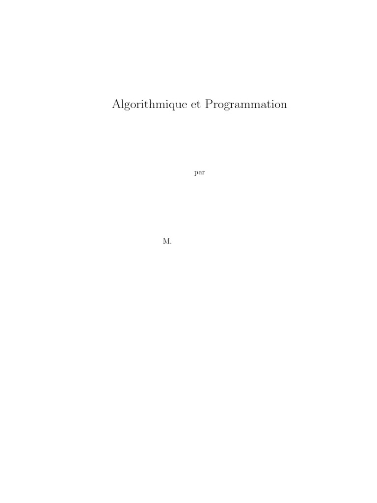 Introduction à l'Algorithmique et Pascal | PDF | Programmation ...