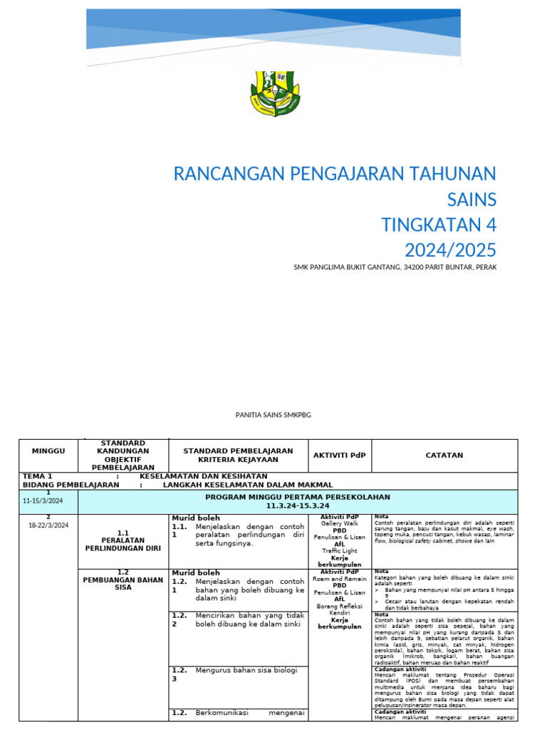 RPT Sains T4 2025 | PDF