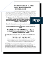 Our Land, Our Life: Resolving Indigenous Claims Through Human Rights Mechanisms