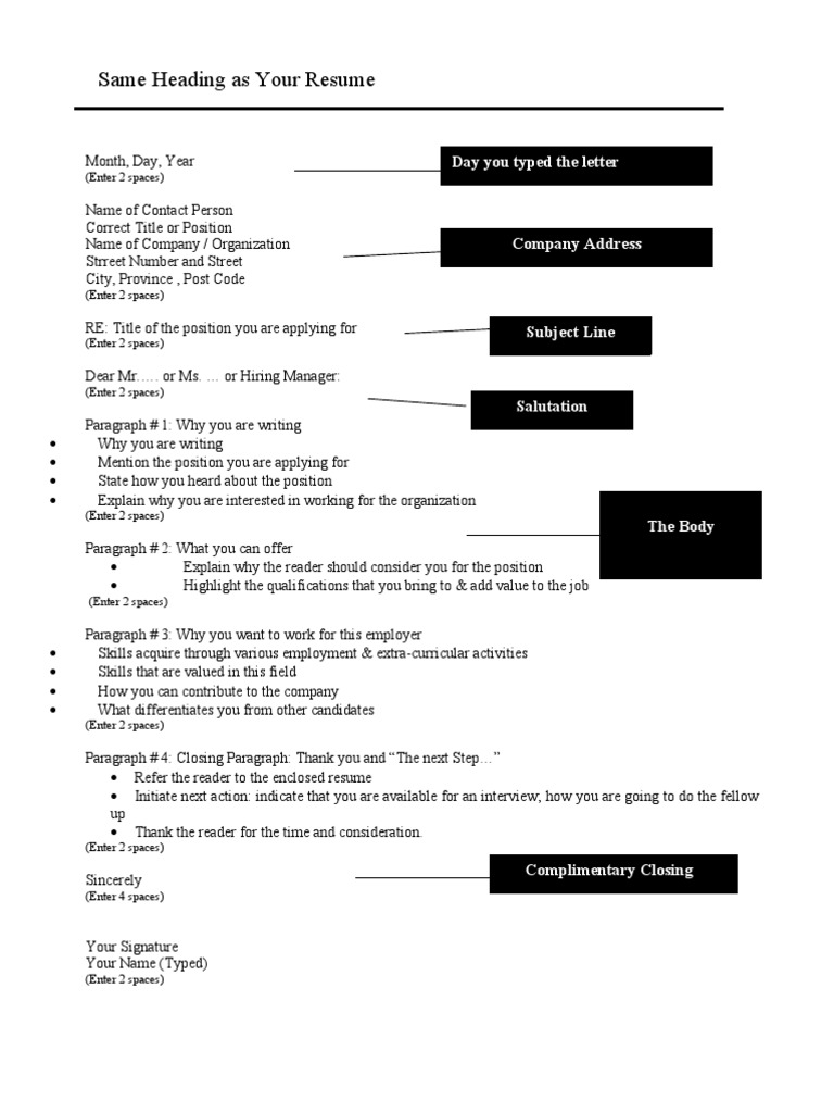 Job Application Letter Template | PDF