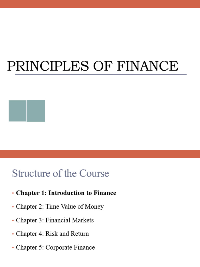Chapter 1 - Introduction To Finance | PDF | Financial Risk | Stocks