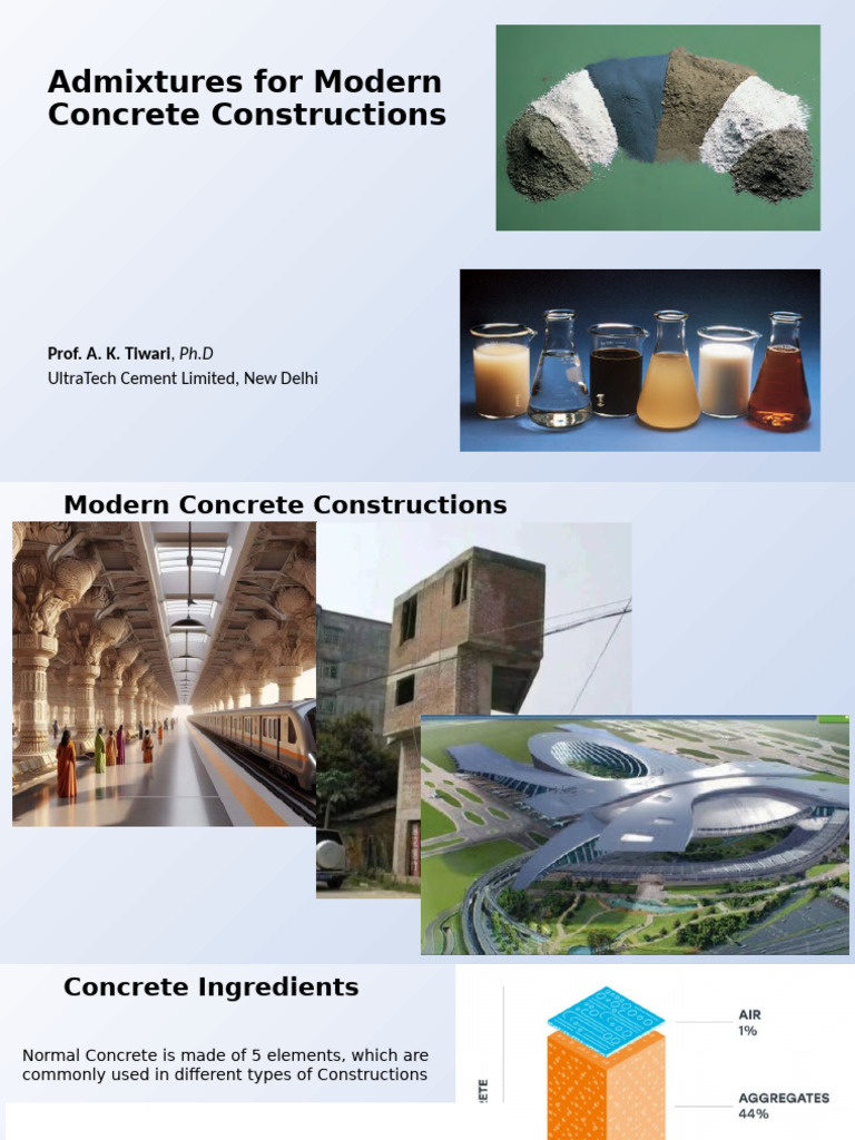 Modern Concrete Admixtures Explained | PDF | Concrete | Cement