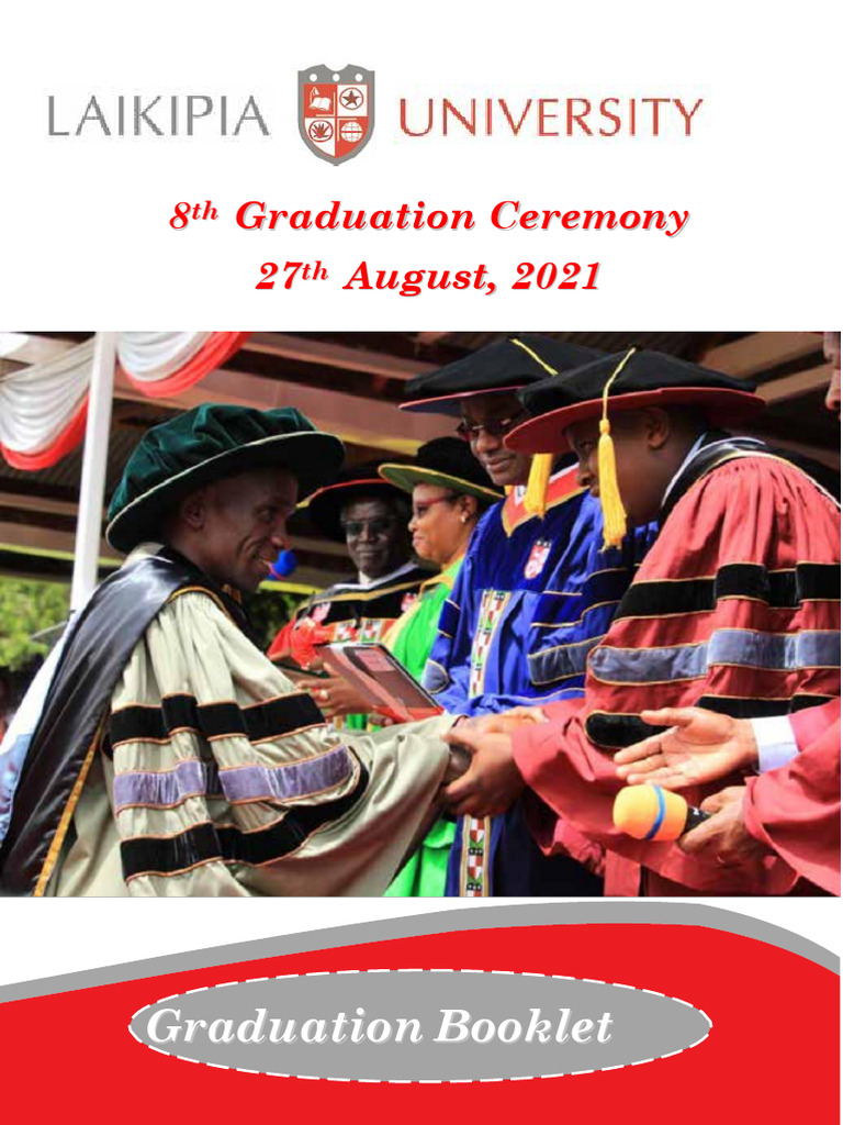 Laikipia University 8th Graduation 2021 | PDF | Doctorate | Doctor Of ...