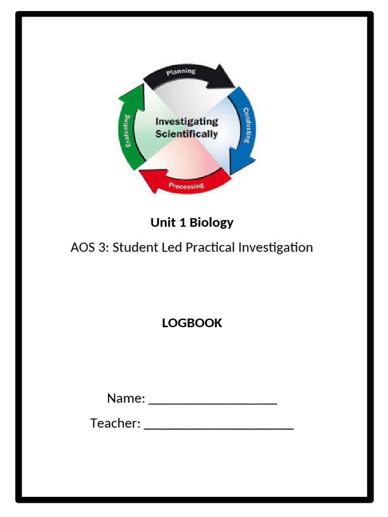 Biology Investigation Logbook Guide | PDF | Experiment | Acid