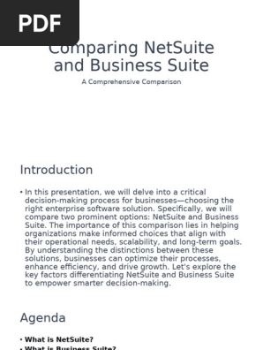 Comparing NetSuite and Business Suite