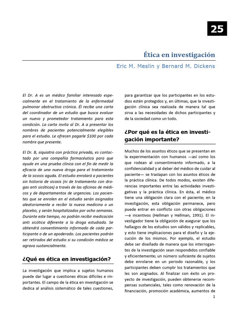V Etica de La Investigaci+Ôn - 25 Etica en Investigaci+Ôn | PDF ...