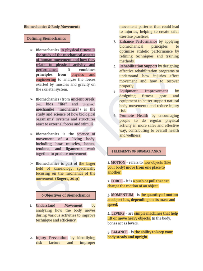 Pathfit 1 2 Ae Pdf Force Biomechanics