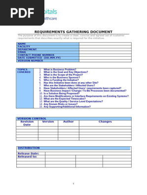 Requirements Gathering Document