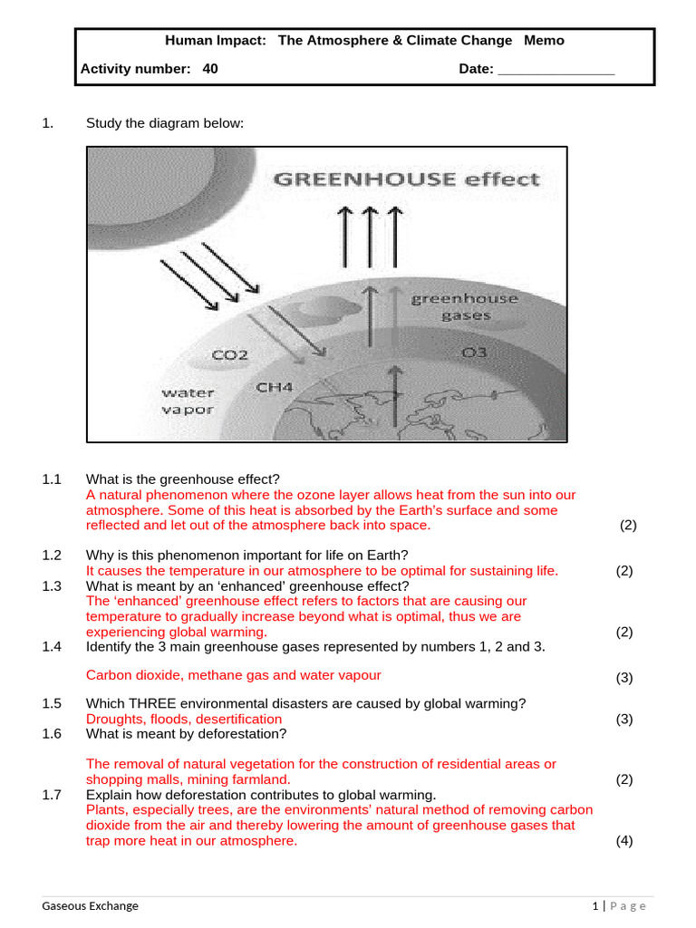 Greenhouse Effect and Global Warming Explained | PDF | Climate Change ...