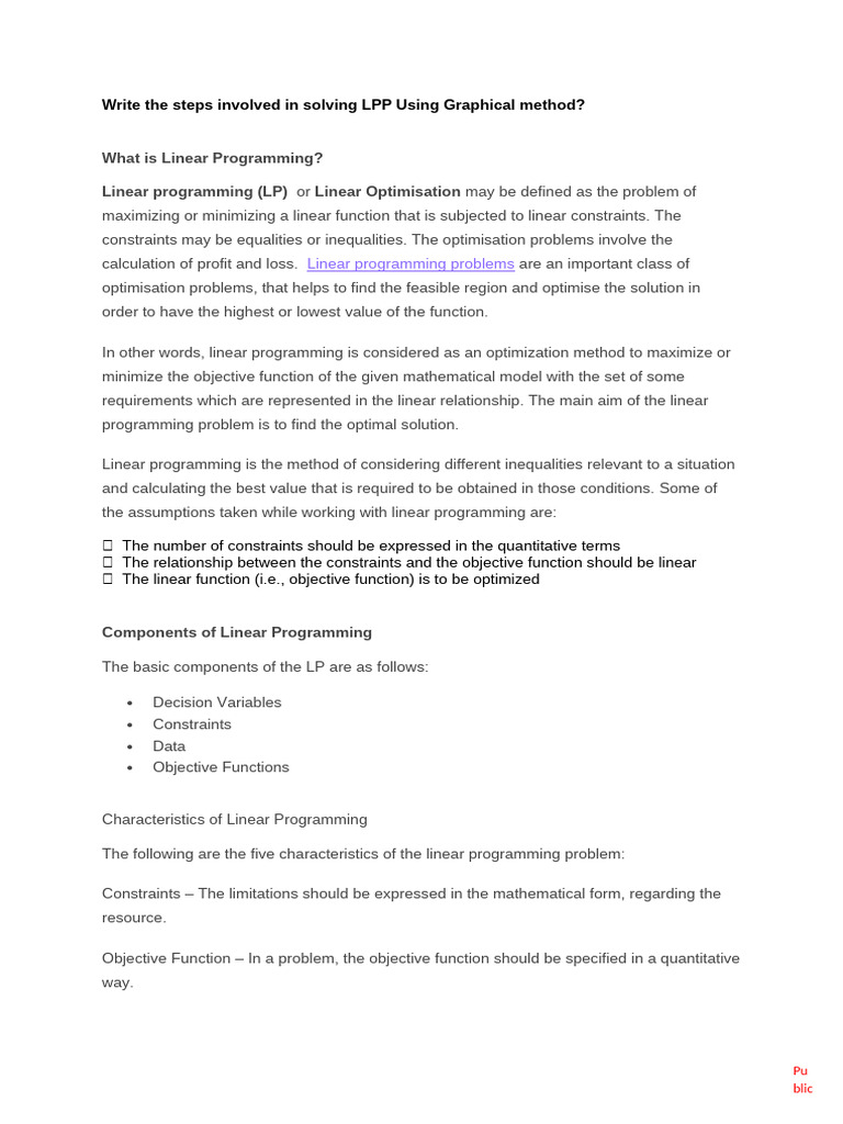 Operation research pdf linear programming mathematical optimization
