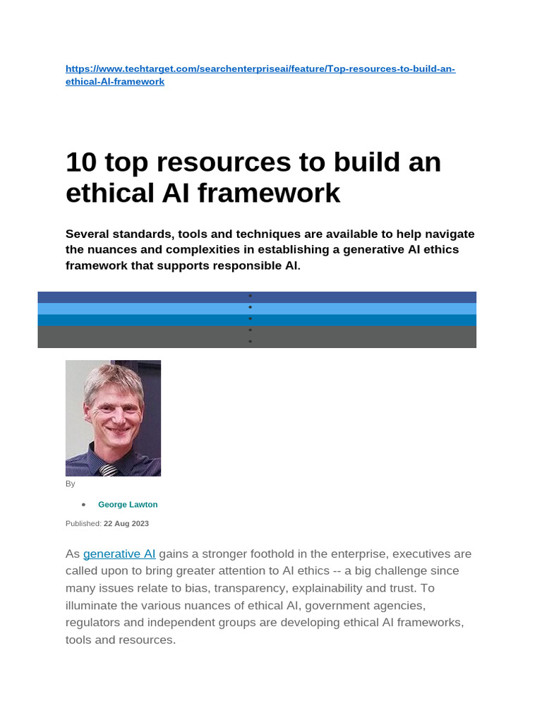 Ethical AI Framework Resources Guide | PDF | Artificial Intelligence ...