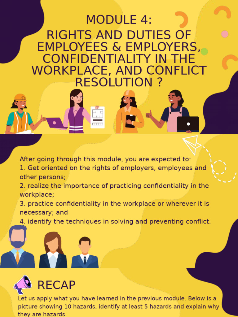 Employee and Employer Rights Overview | PDF | Occupational Safety And ...