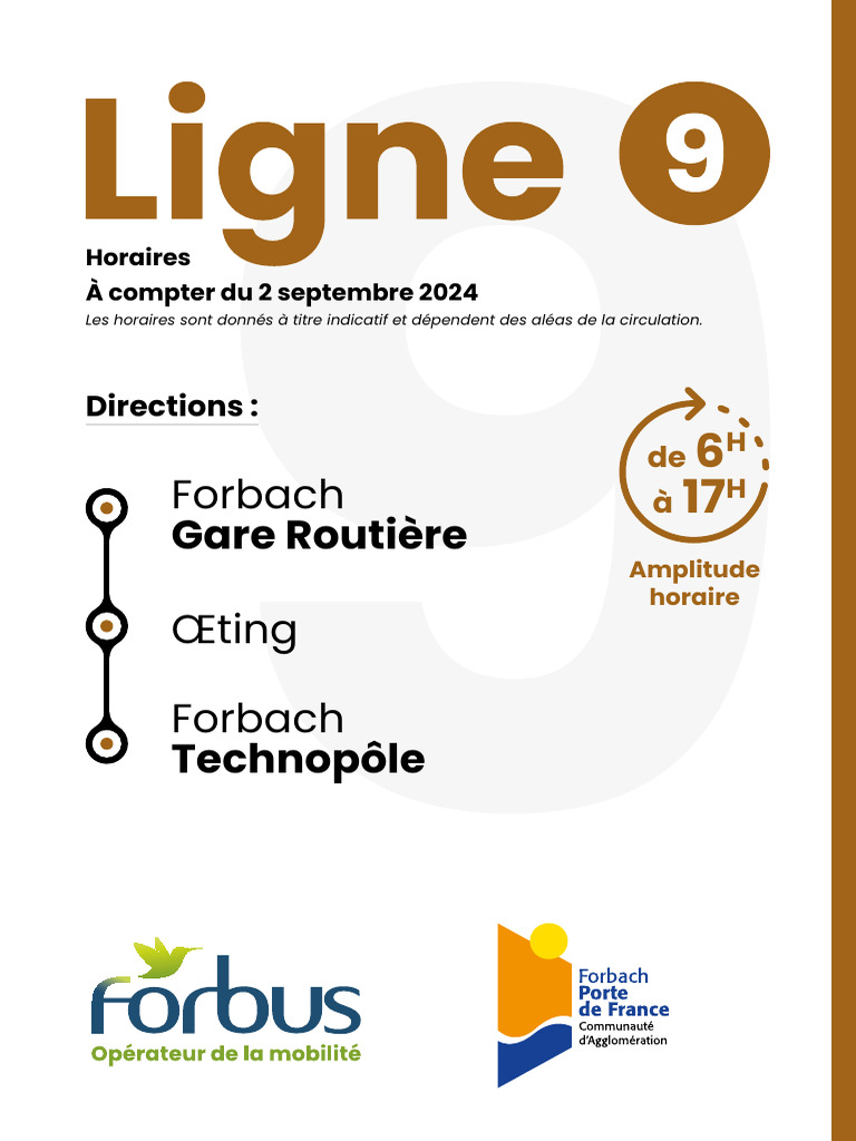 Horaires Forbus Ligne 9 à partir de 2024 | PDF