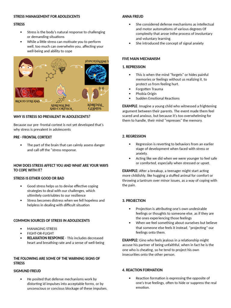 Stress Management For Adolescents | PDF | Feeling | Stress (Biology)