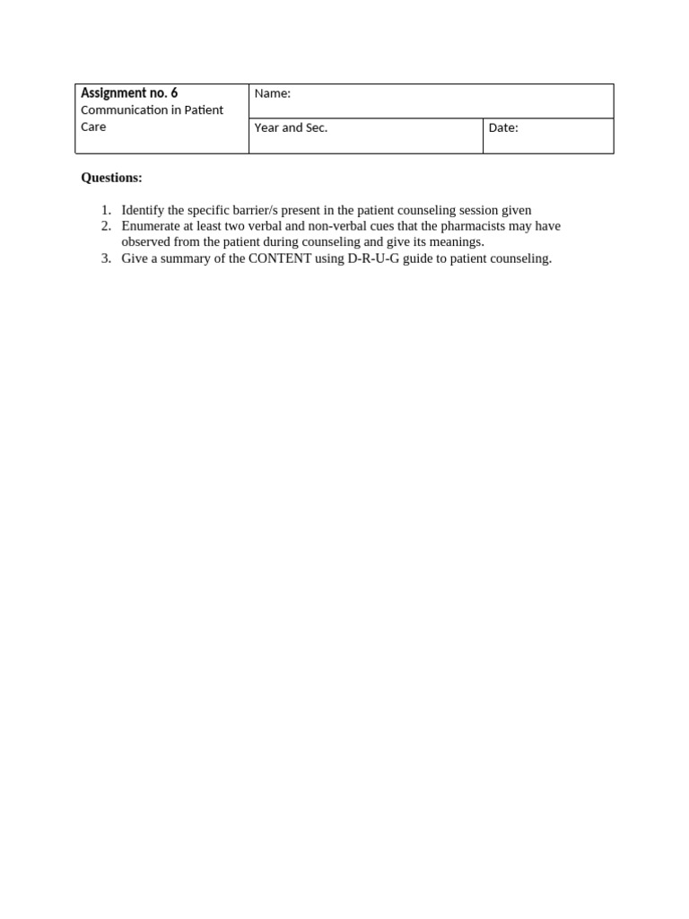 PDIS - Assignment No 6 | PDF | Self-Improvement