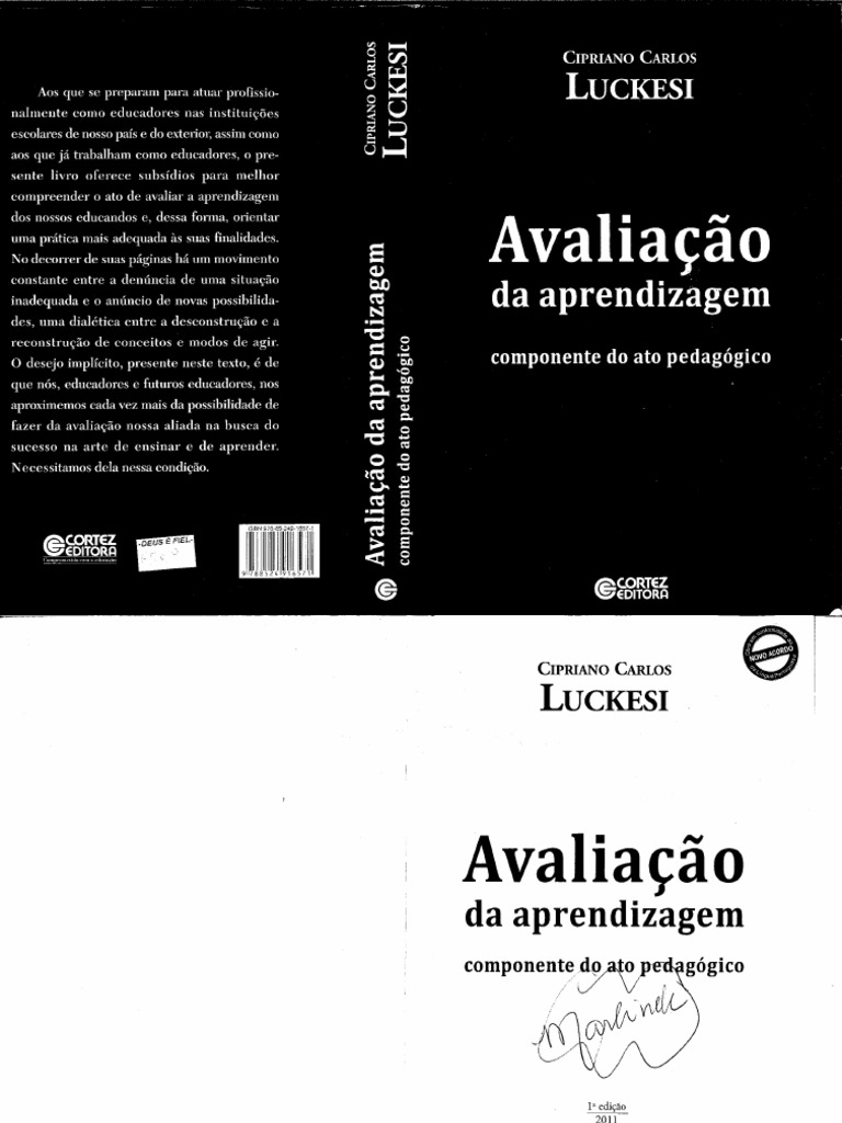 Avaliacao Da Aprendizagem Luckesi PDF Free | PDF