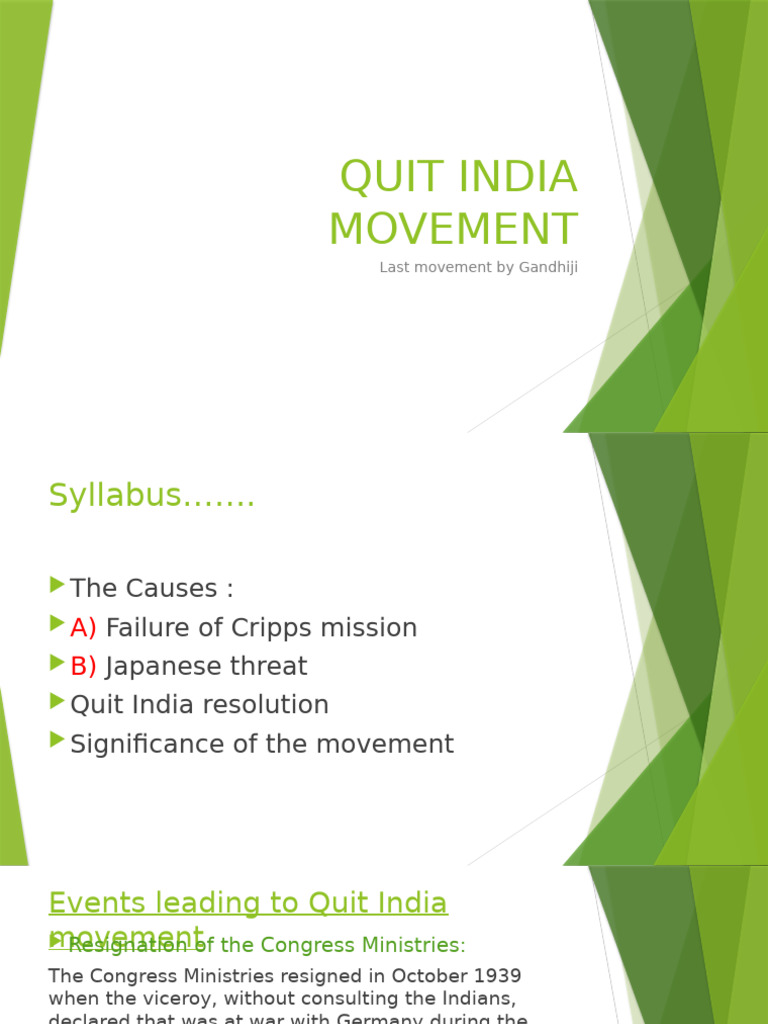 Key Insights on Quit India Movement | PDF | British Raj | Mahatma Gandhi