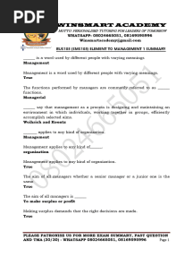 Bus105 (Sms105) Element To Management 1 Summary 08024665051