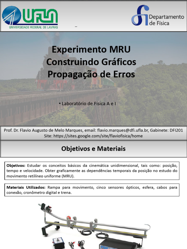 Propagação de Erros em MRU | PDF